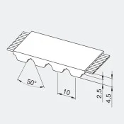 Conti Syncroflex GEN III  AT10 pu tandrem pu timing belt at10 TPU belt