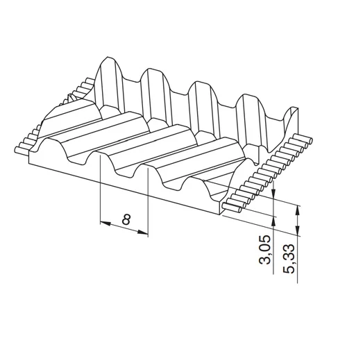 timing belts polyurethane open-end megalinear qst8 overview eagle pu